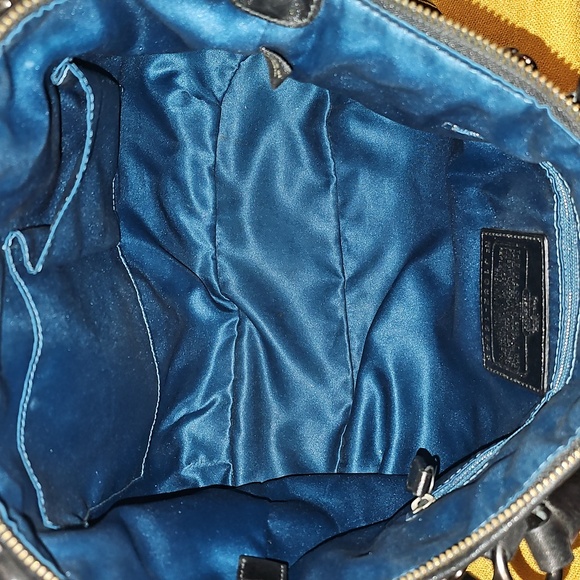 Coach 2010 Grey Fabric and Sequins Madison Op Art Sophia Satchel EUC w/Dustbag - Picture 11 of 16